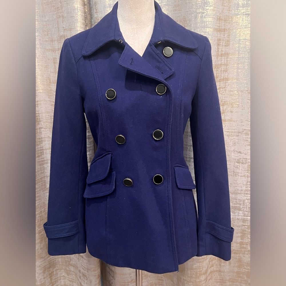 Express navy blue coat